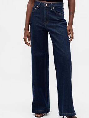GAP high rise stride wide leg jeans